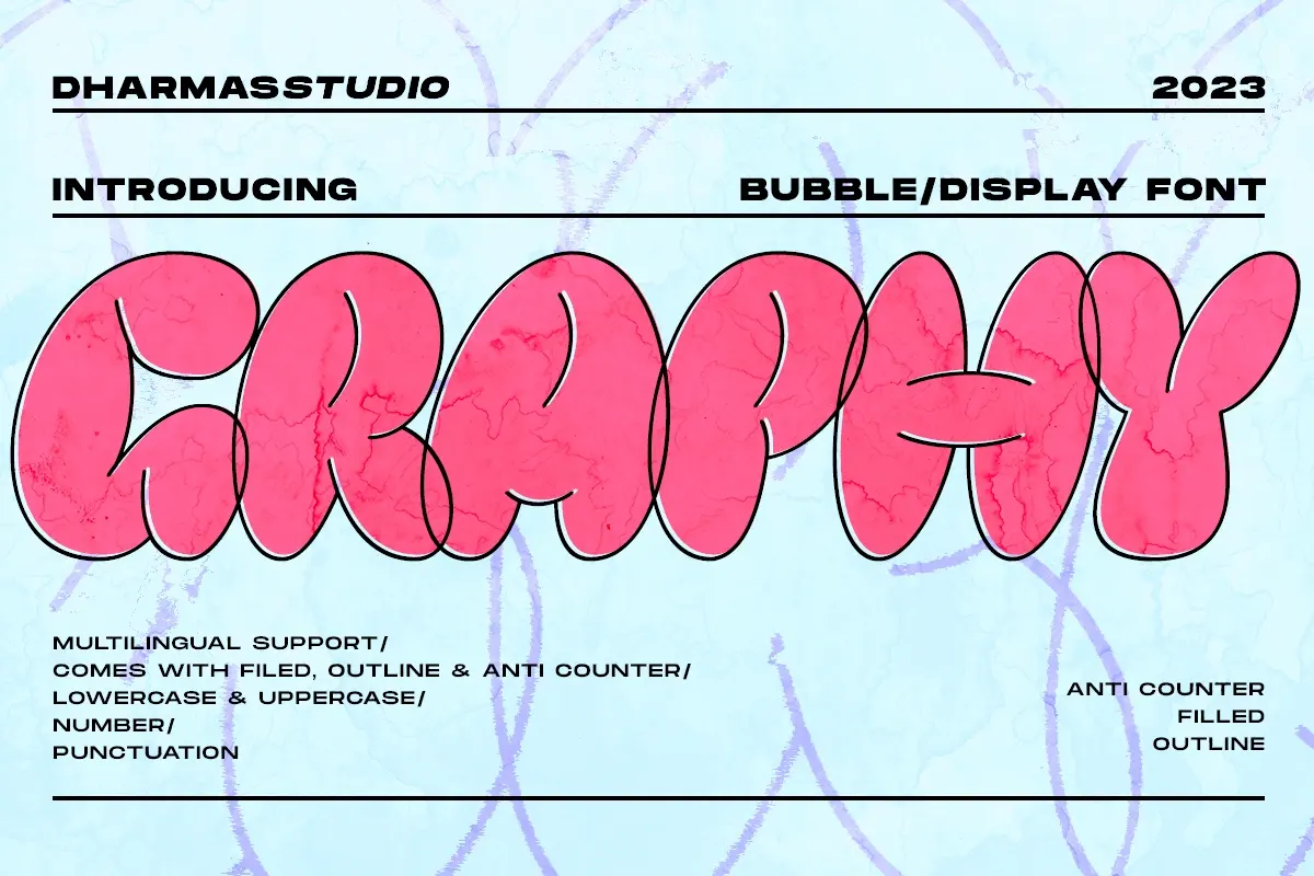 Graphy - Bubble Family Font Free Download Free Download