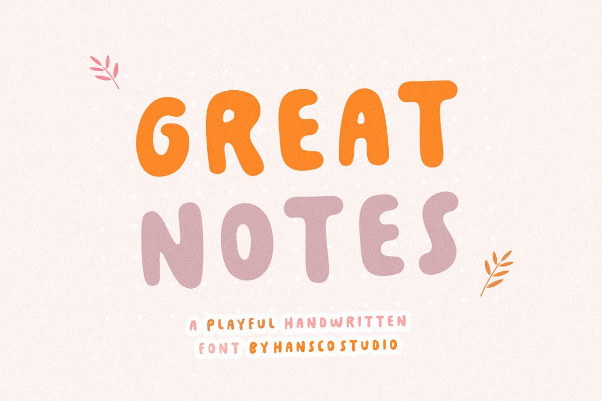 Great Notes font Free Download Free Download