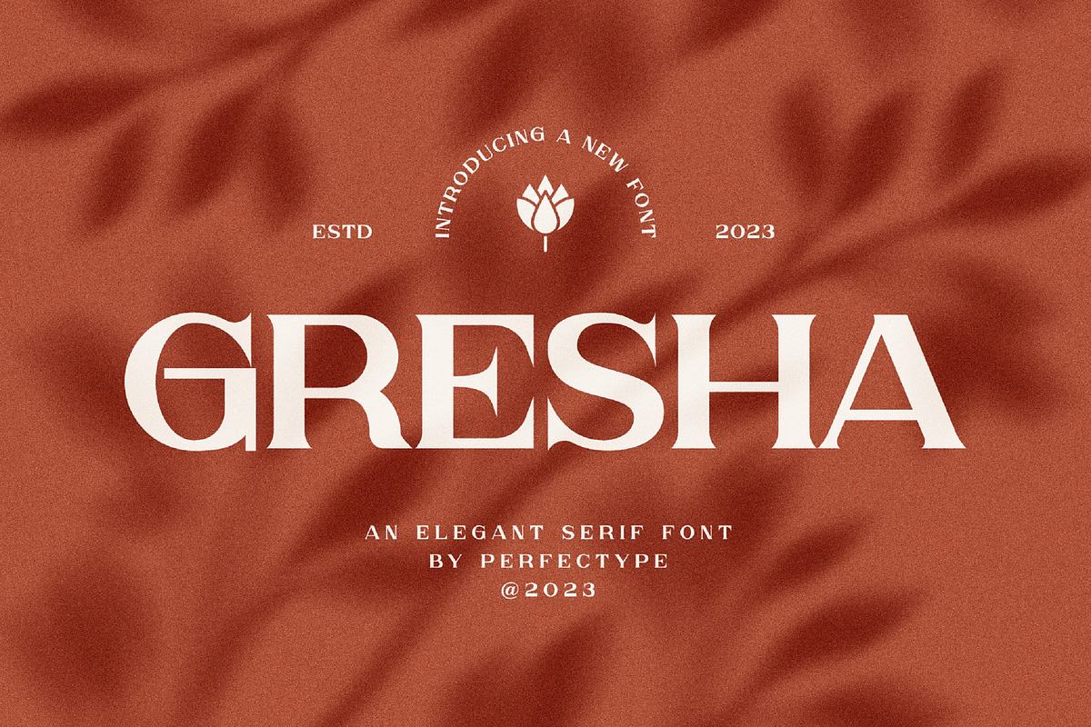 Gresha Elegant Serif Font Typeface Free Download Free Download