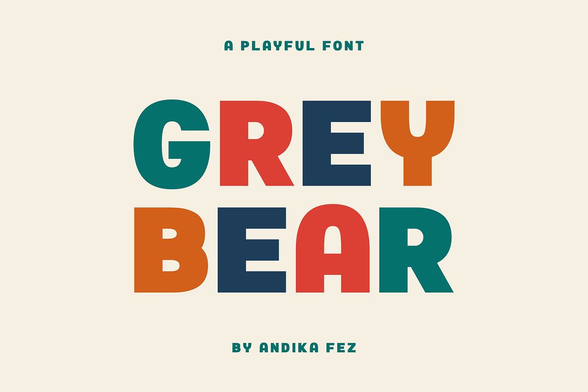 GREY BEAR A PLAYFUL FONT Free Download Free Download