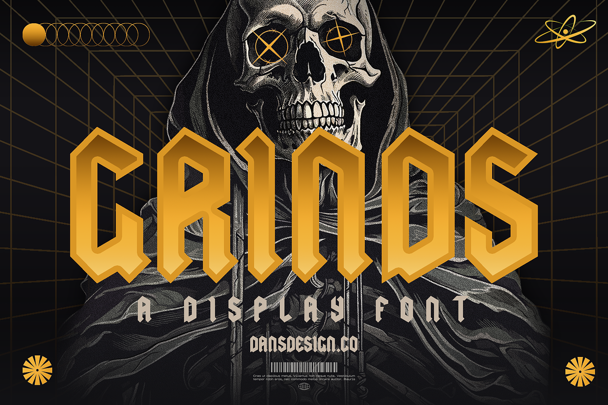 GRIND MODERN BLACKLETTER METAL FONT Free Download Free Download