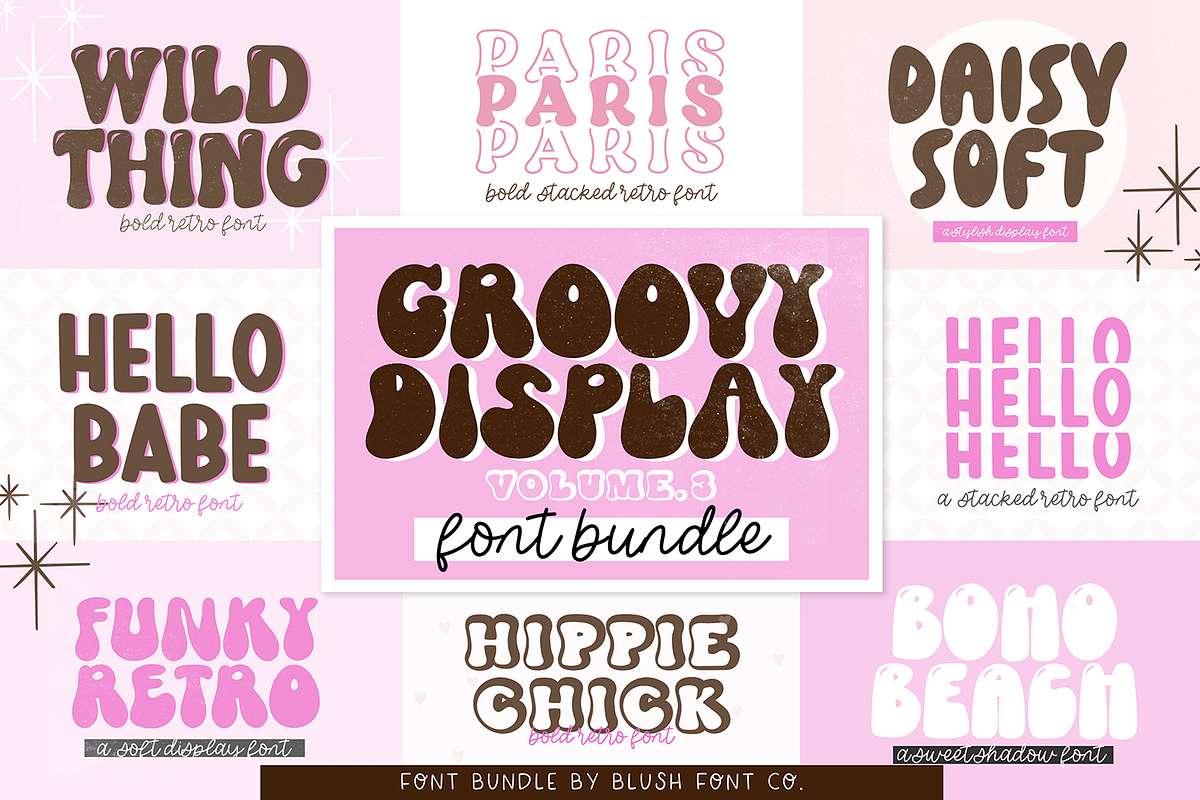 GROOVY DISPLAY FONT BUNDLE V3 Free Download Free Download