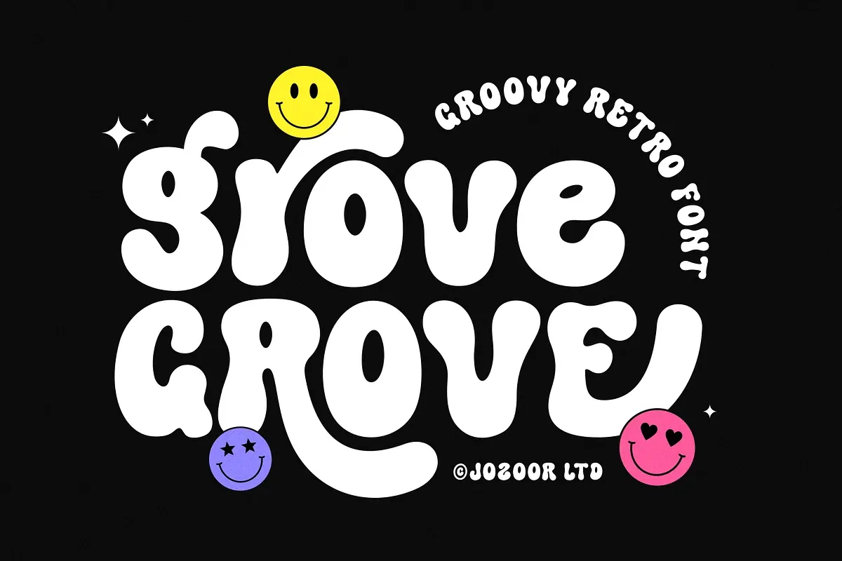 Grove - Retro Groovy Font Free Download Free Download