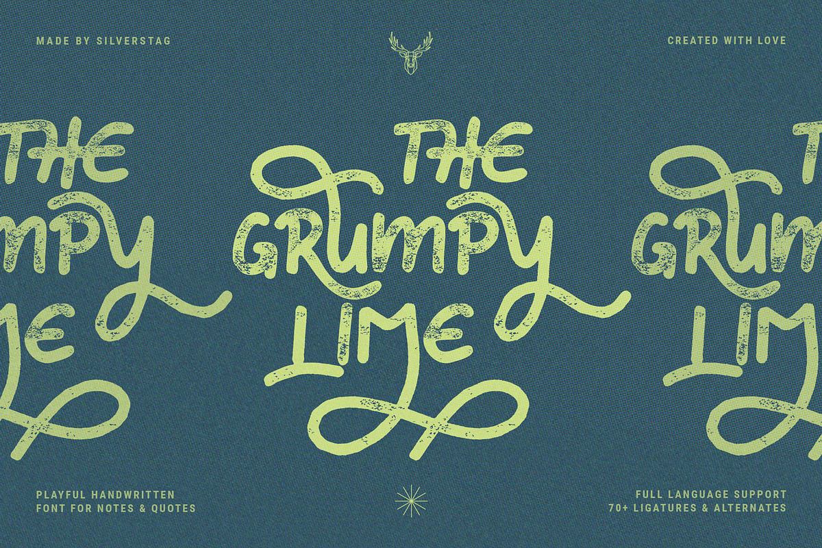 Grumpy Lime - Playful Ligature Font Free Download Free Download