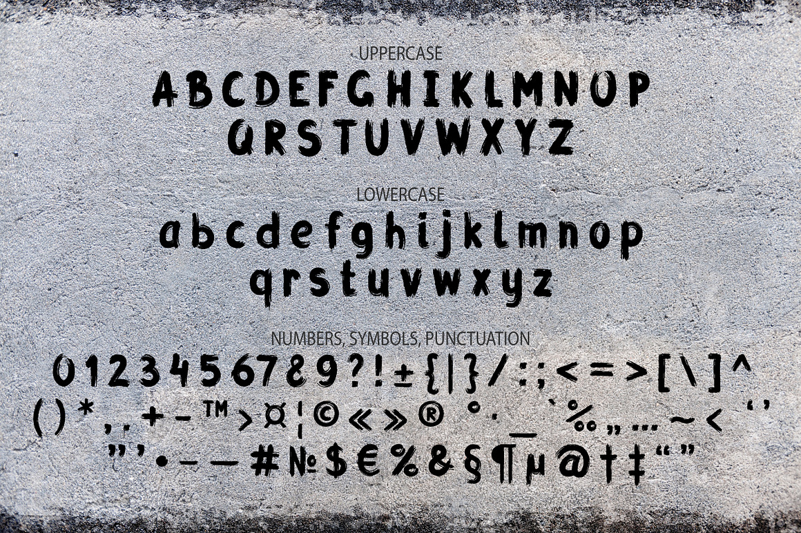 Grunge Latin and Cyrillic Brush Font Free Download