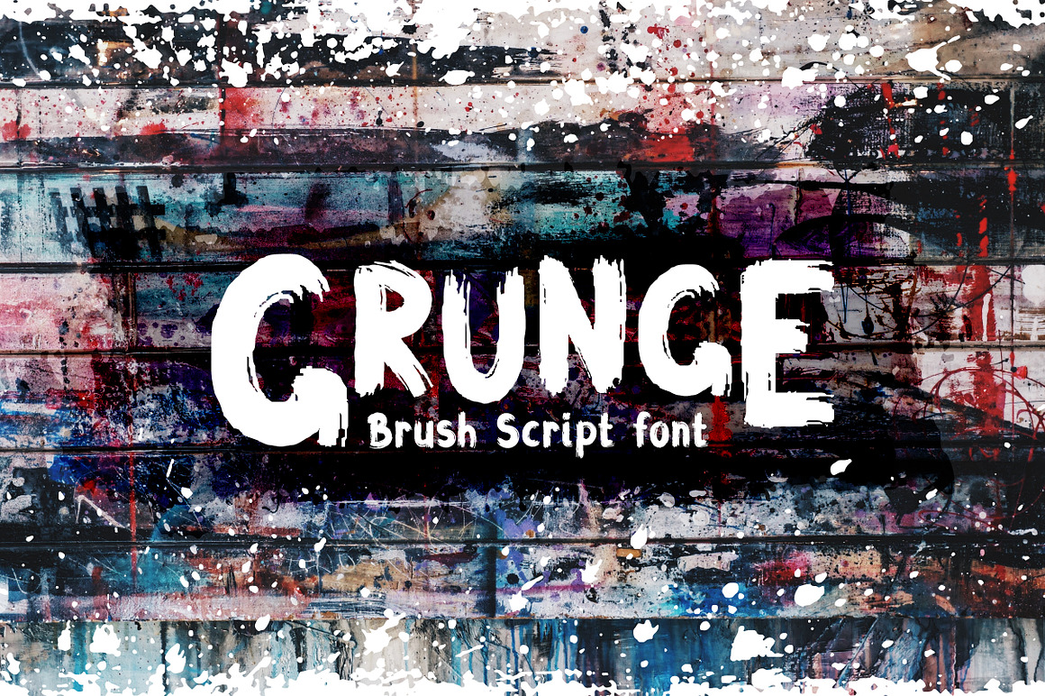 Grunge Latin and Cyrillic Brush Font Free Download