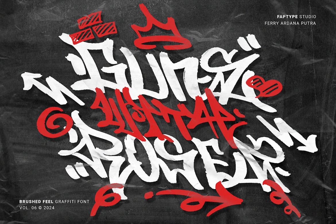 Guns With Rosez | Brushed Style Graffiti Font Free Download