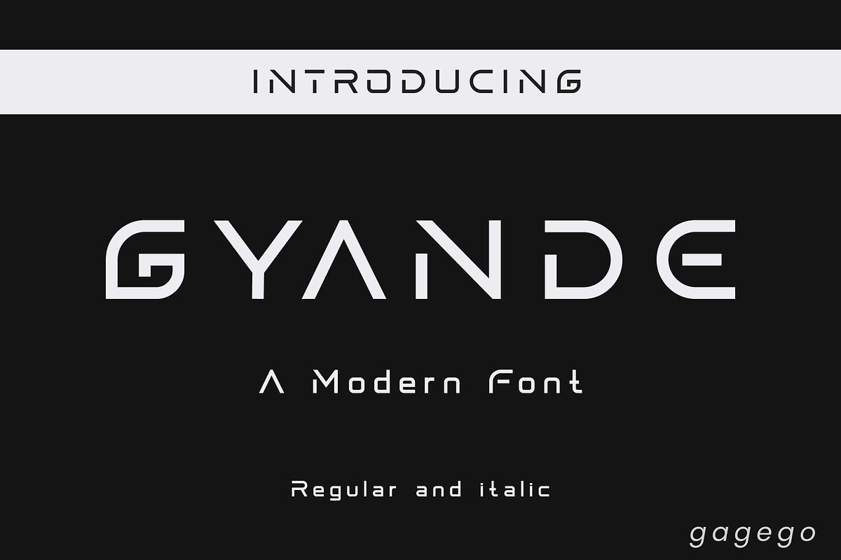 Gyande font modern Free Download Free Download