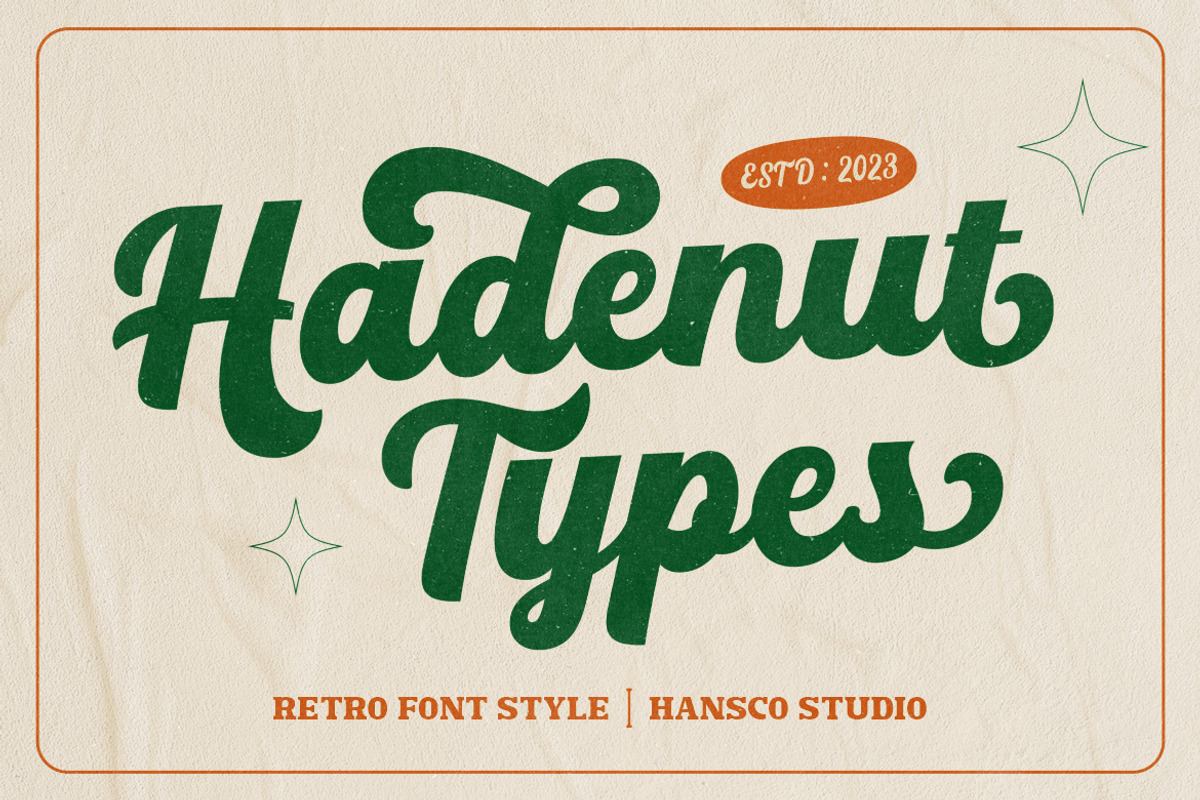 Hadenut Handwritten Font Retro Free Download Free Download