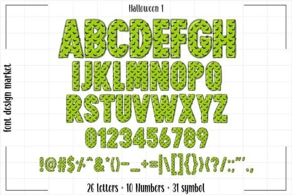 H Halloween Font Font