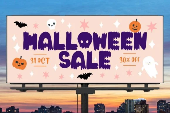 H Halloween Font Font