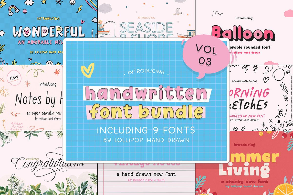 Handwritten Font Bundle - Vol 03 Free Download Free Download