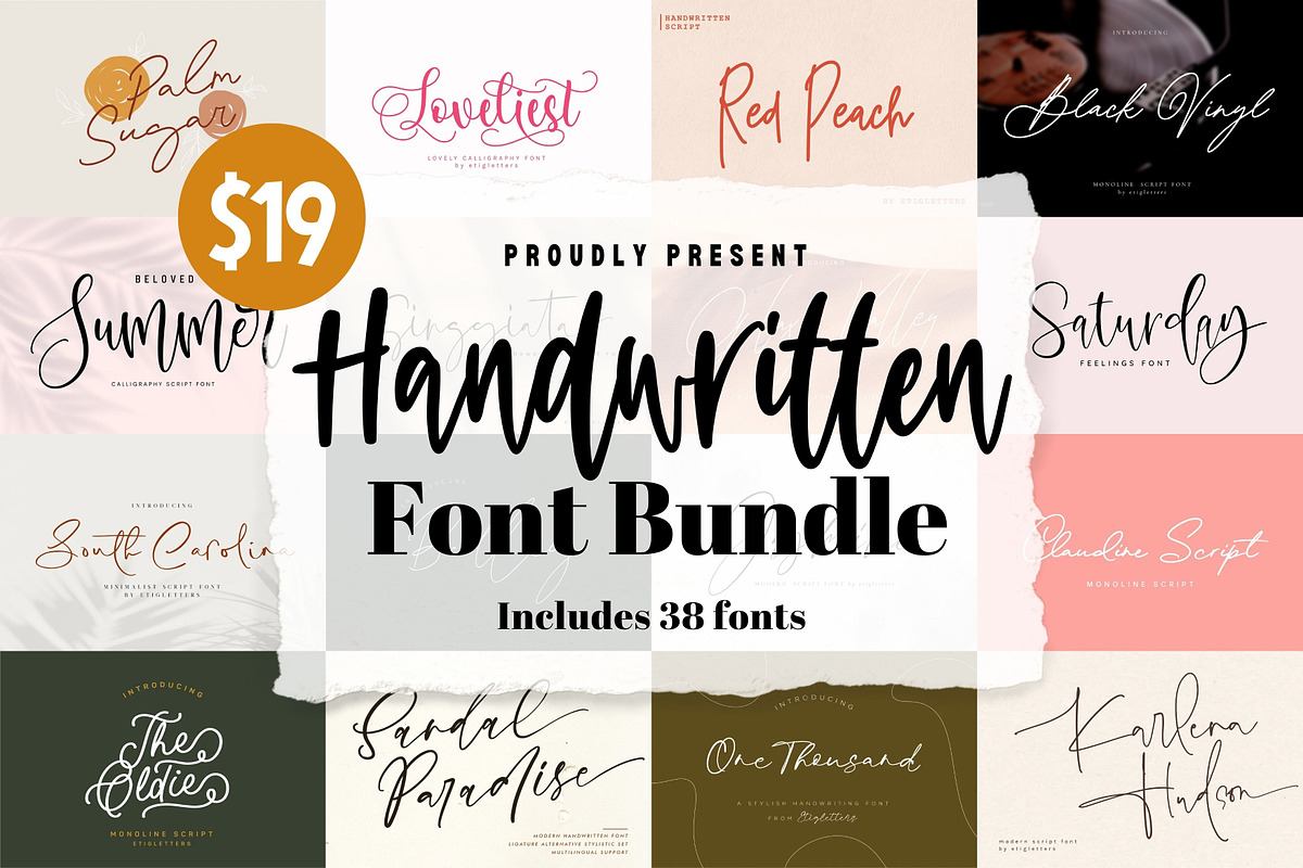 Handwritten Font Bundle Vol 1 Free Download Free Download