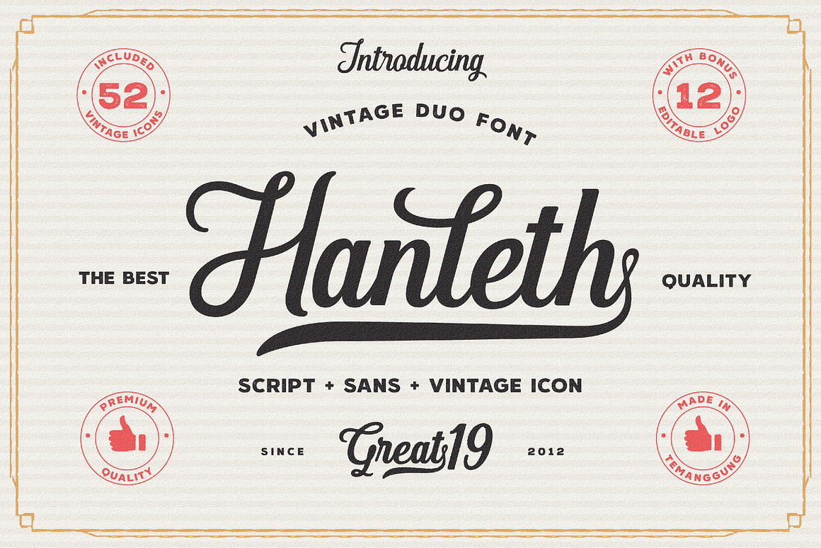 Hanleth Vintage Font Duo Free Download