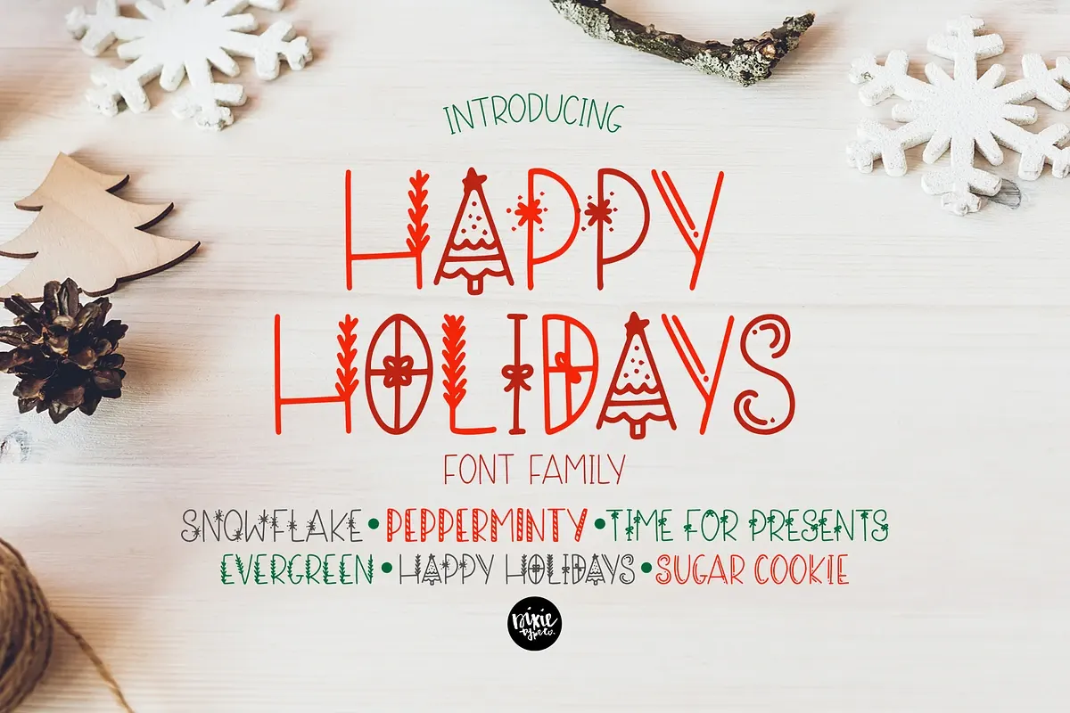 HAPPY HOLIDAYS Font Family Free Download Free Download