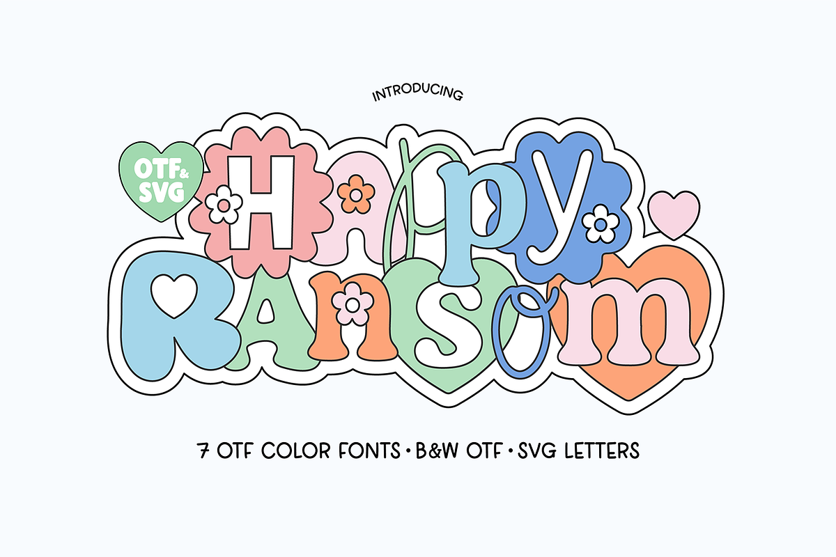 HAPPY RANSOM Boho Floral Cutout Font Free Download Free Download