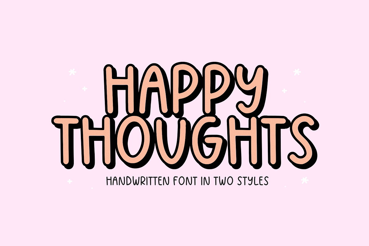 Happy Thoughts | Bubbly Font Duo Free Download Free Download