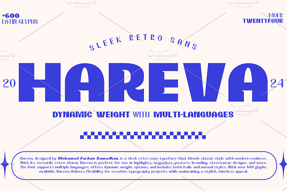 Hareva - Sleek Retro Sans Font Free Download