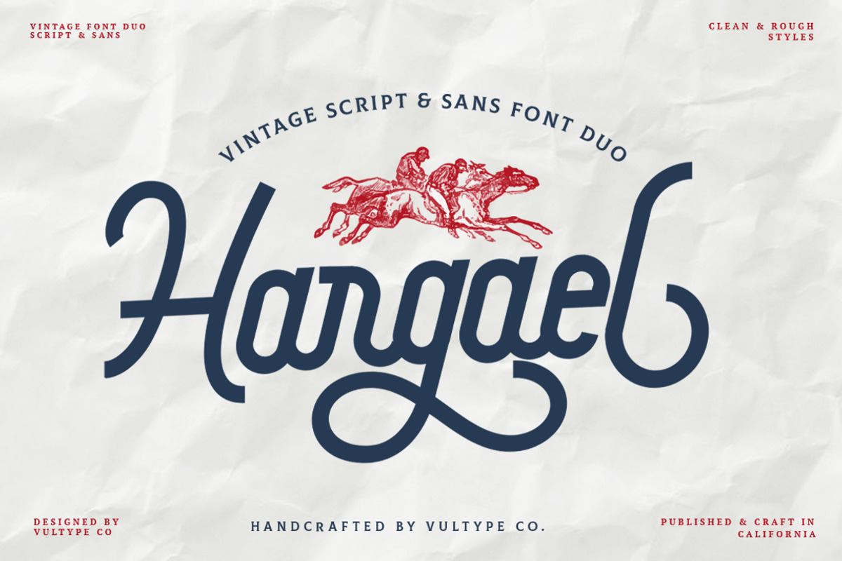 Hargael - Vintage Font Duo Free Download Free Download