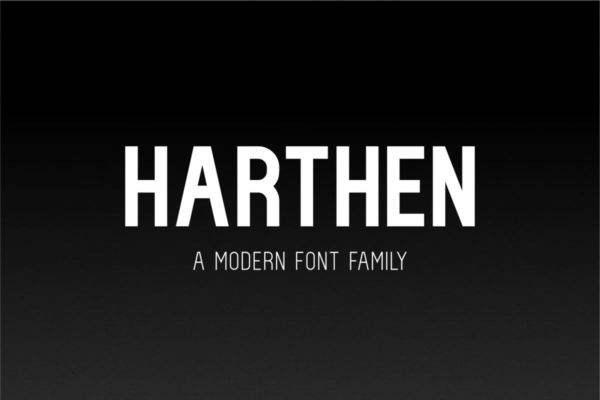 Harthen sans serif powerful family Free Download Free Download