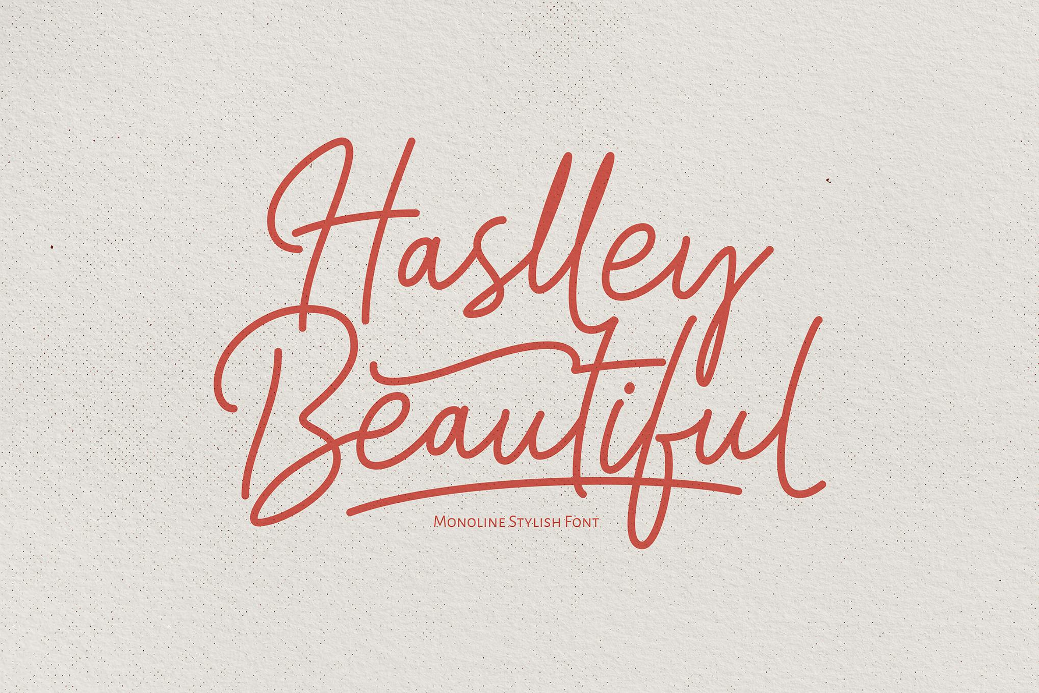 Haslley Beautiful - Calligraphy Wedding Font Free Download