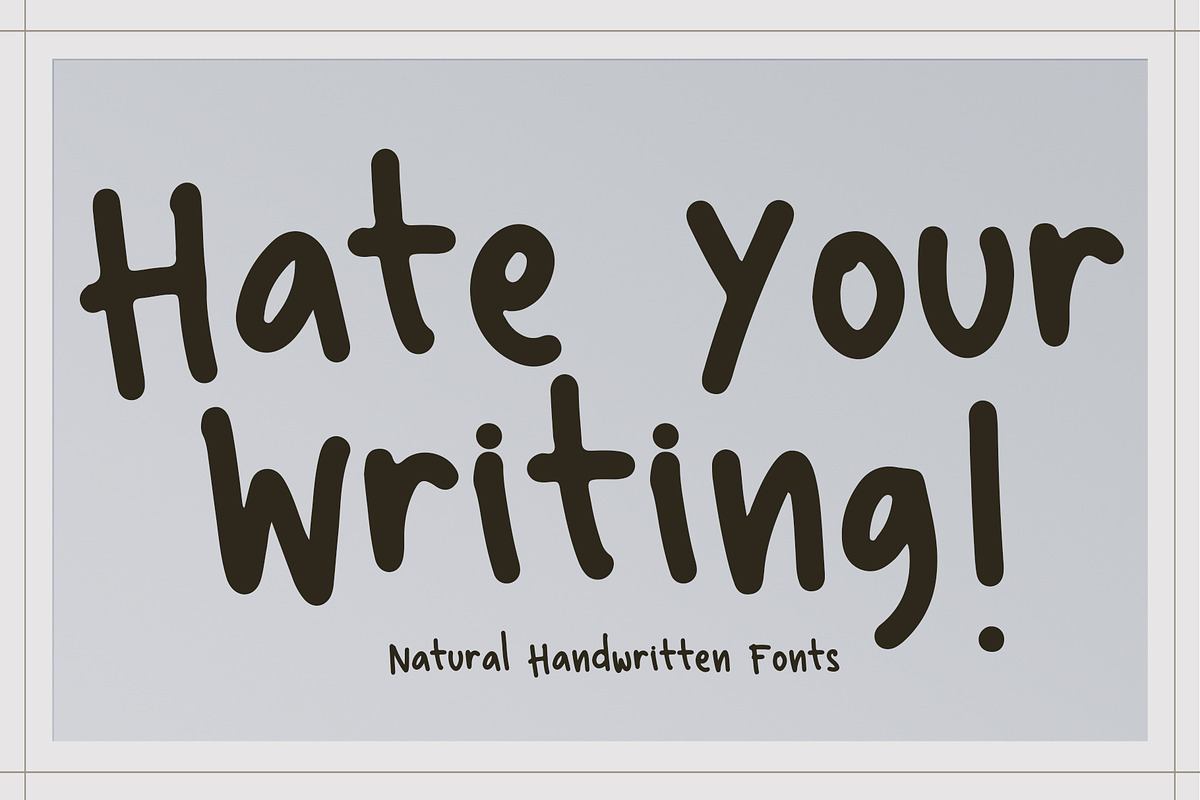 Hate Your Writing Fonts Free Download Free Download