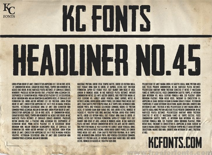 Headliner No 45 Font Free Download