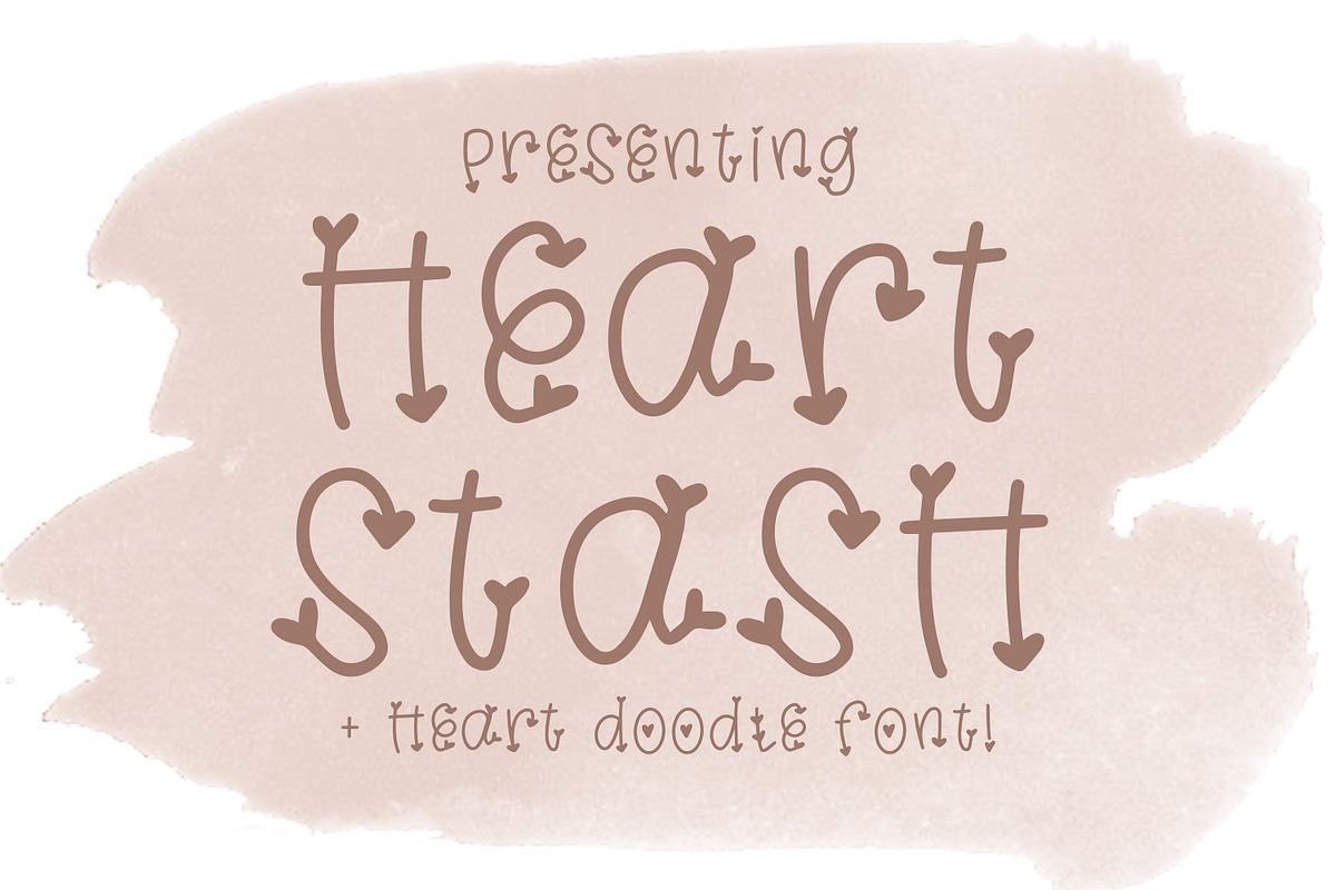 Heart Stash Font with Heart Doodles! Free Download Free Download