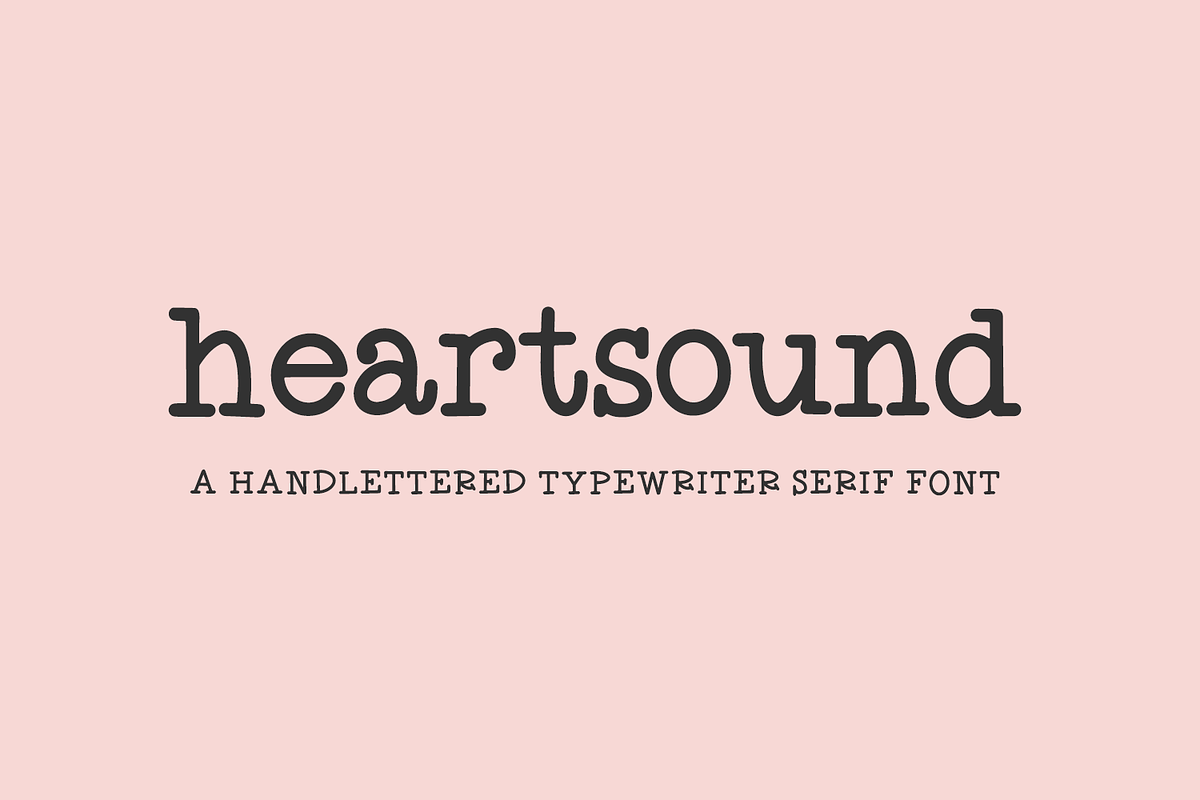 Heartsound Typewriter Serif Font Free Download Free Download