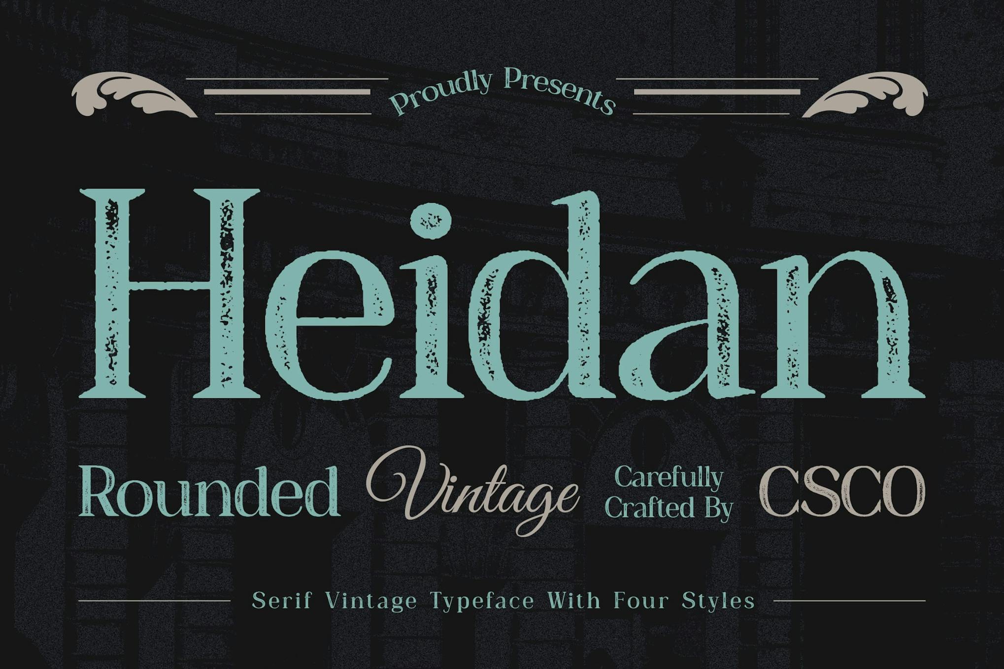 Heidan Rounded Vintage Font Free Download