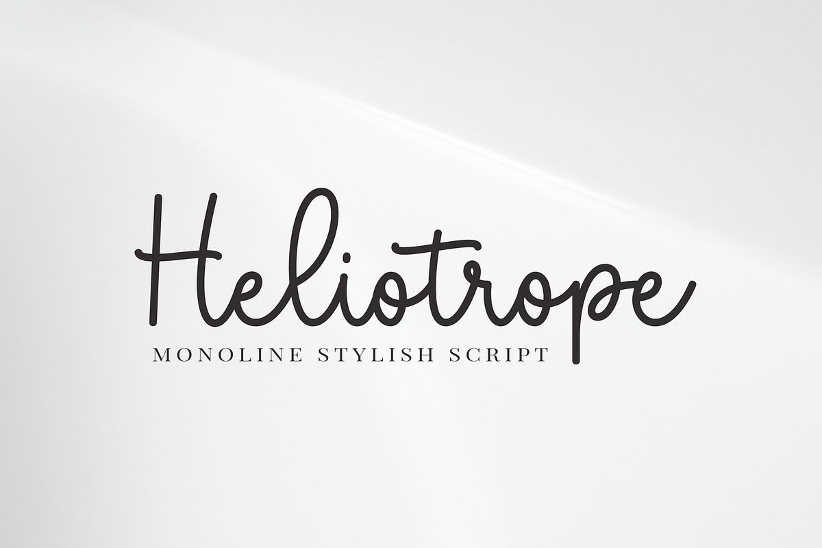 Heliotrope monoline stylish script Free Download Free Download