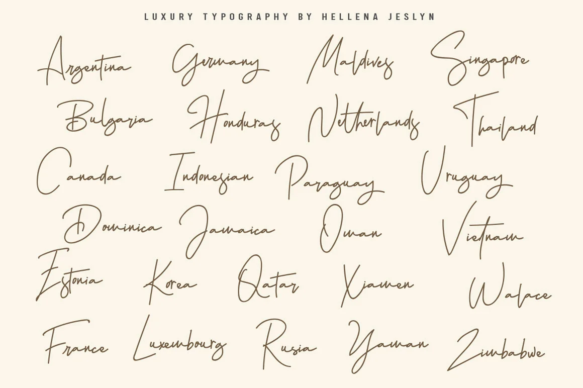 Hellena Jeslyn Font Duo (Free Logo)
