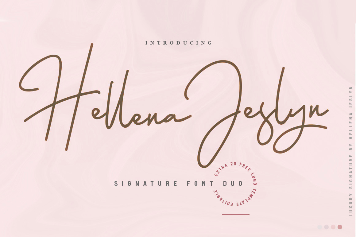 Hellena Jeslyn Font Duo (Free Logo) Free Download