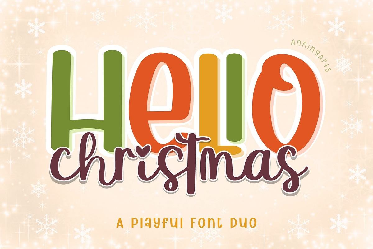 Hello Christmas - Font Duo Free Download Free Download