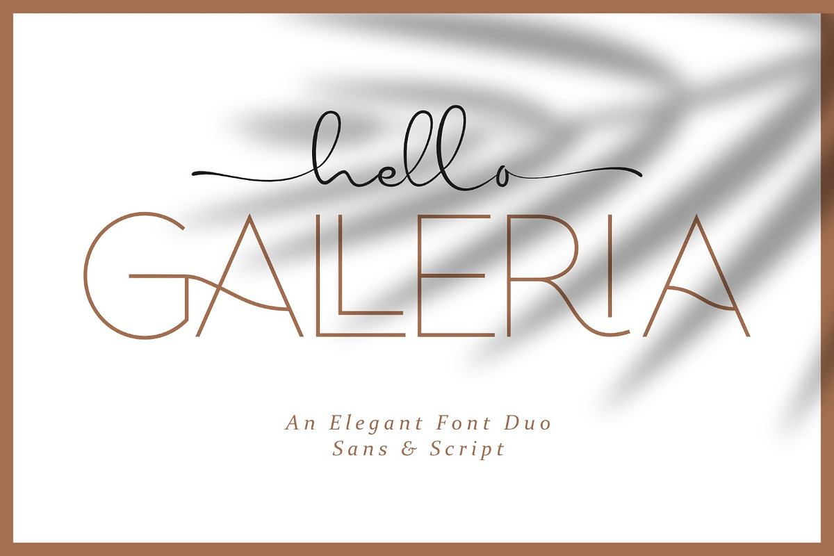 HELLO GALLERIA SANS & SCRIPT FONT DU Free Download Free Download