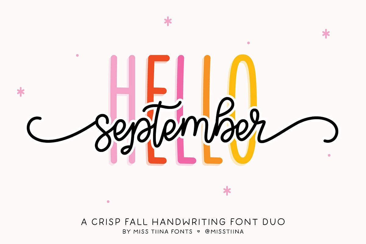 Hello September Font Duo Free Download Free Download