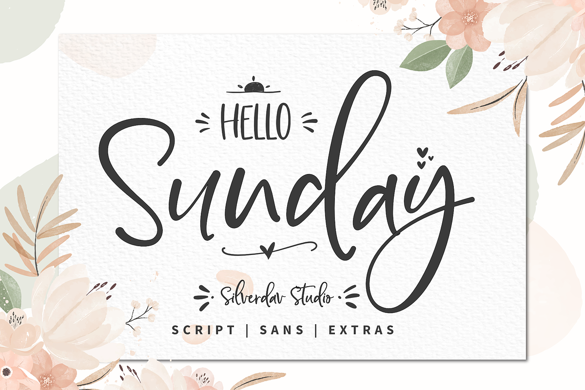 Hello Sunday - Font Trio *Update* Free Download Free Download