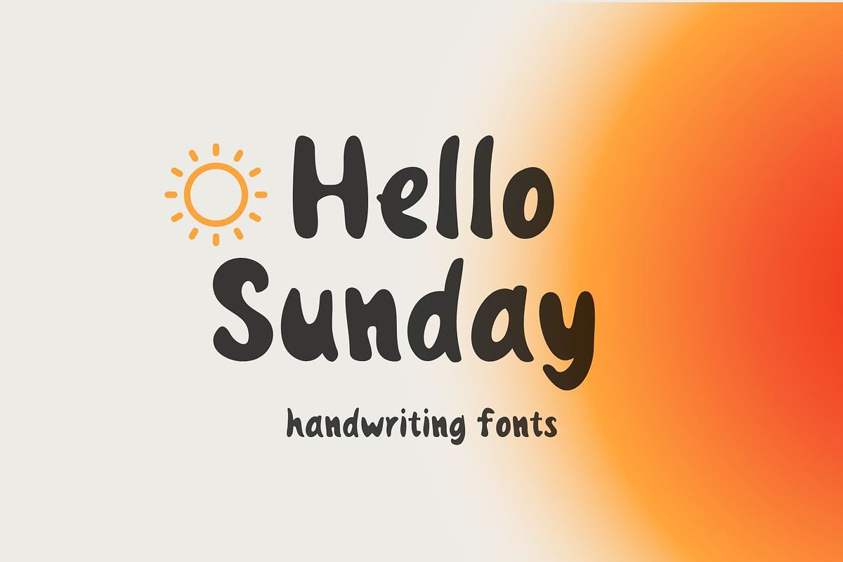 Hello Sunday Handwriting Font Free Download Free Download