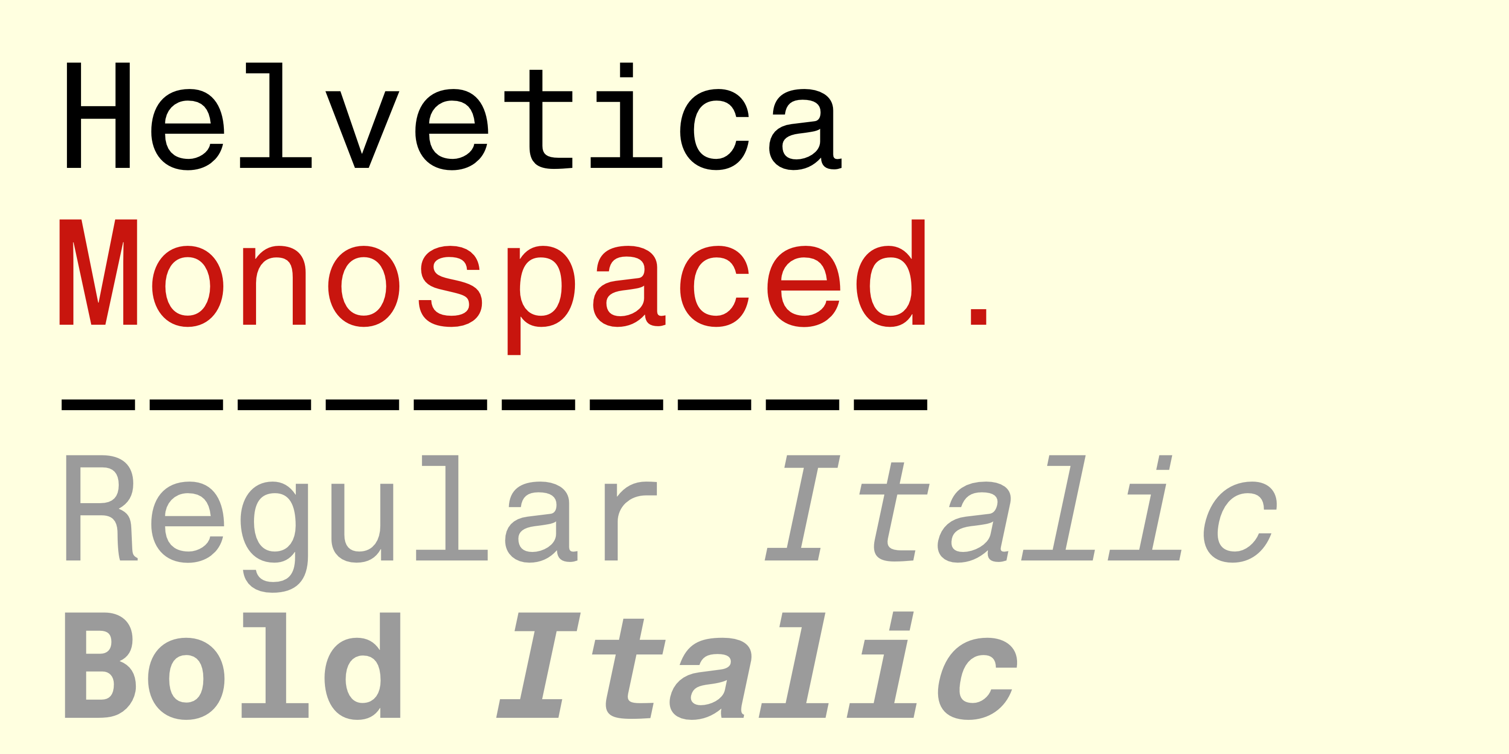 Helvetica Monospaced Free Download Free Download