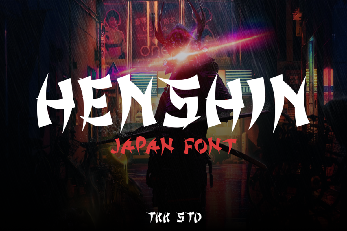 HENSHIN - Japanese Font Free Download Free Download