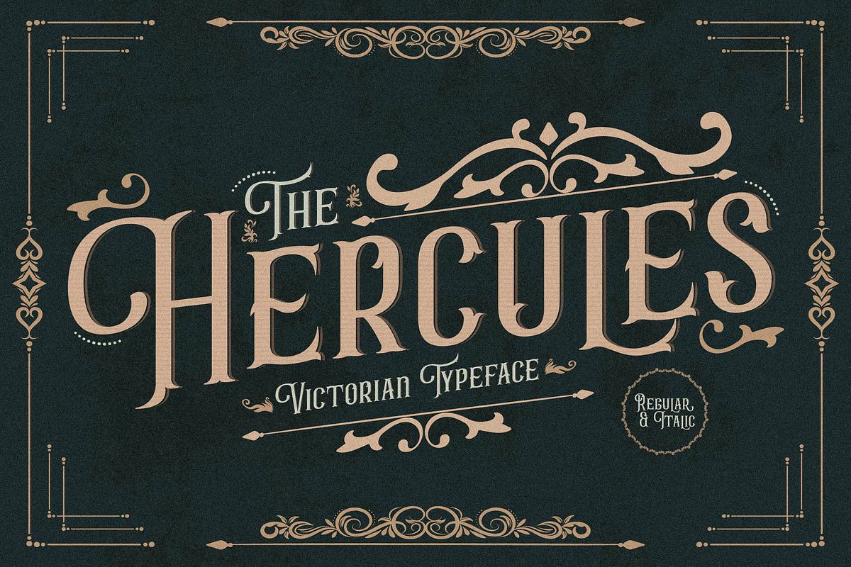 Hercules Victorian Typeface Font Free Download Free Download