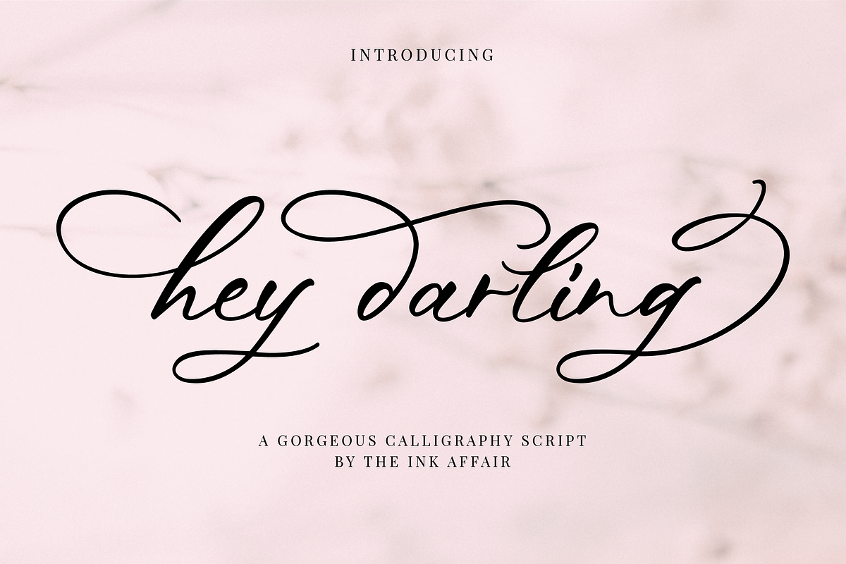 Hey Darling Calligraphy Script Font Free Download Free Download