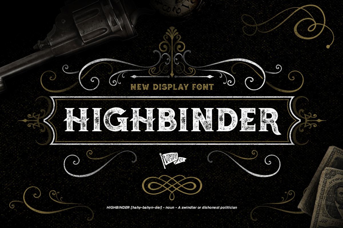 Highbinder Display Font Free Download Free Download