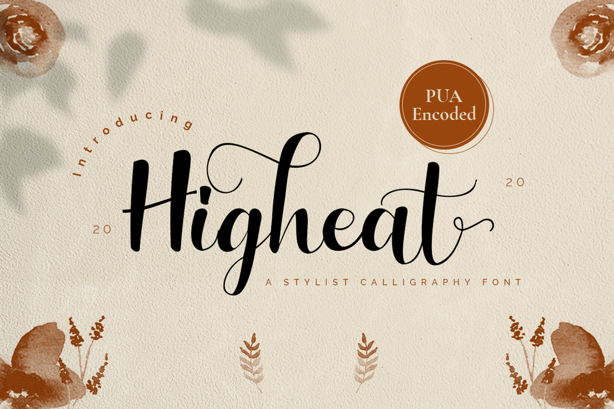 Higheat - Stylish Calligraphy Font Free Download Free Download