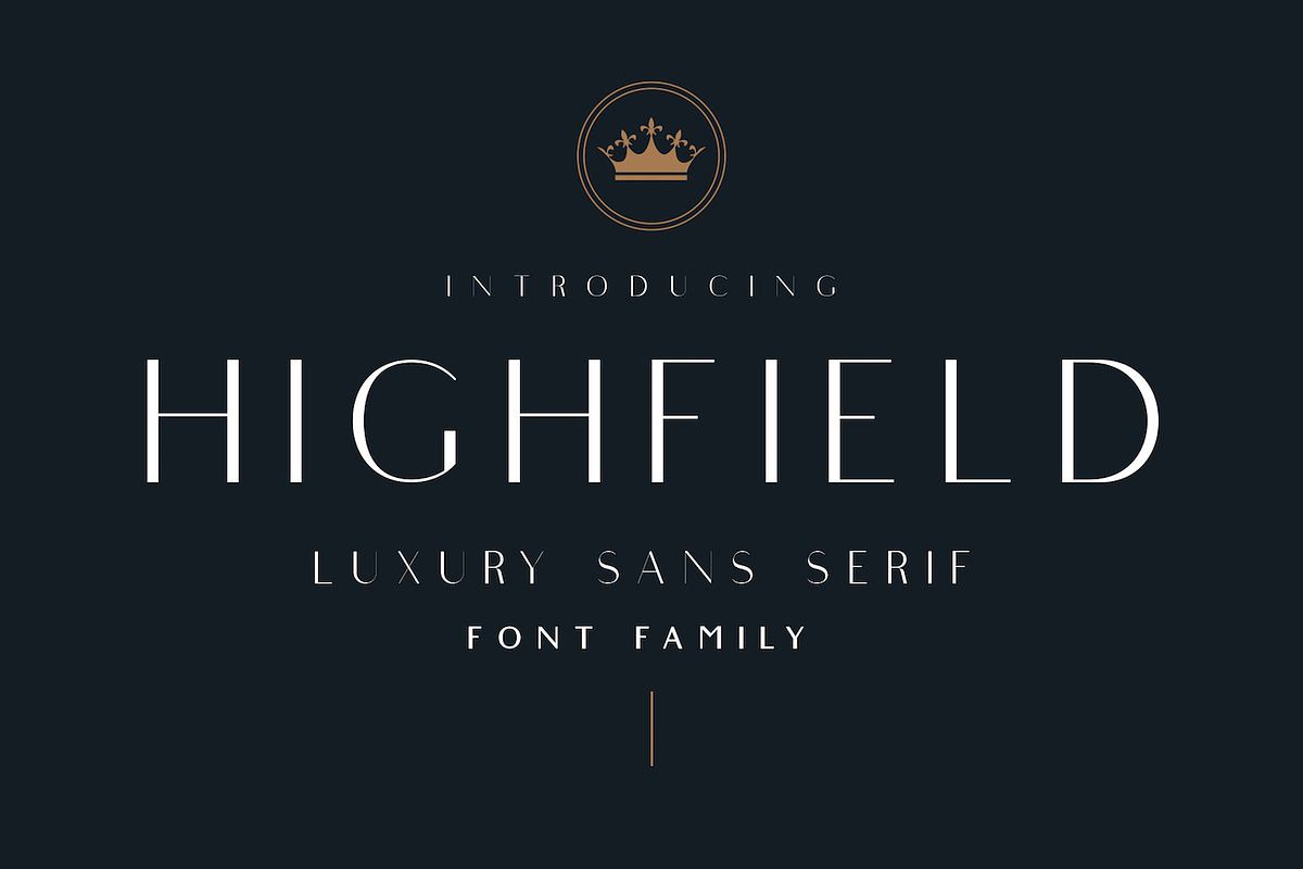 Highfield - Luxury Sans Font Family Free Download Free Download