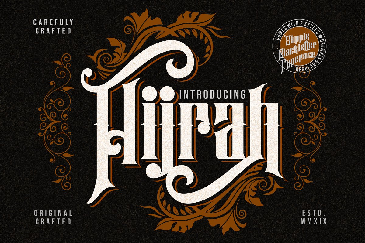 Hijrah - Blackletter Typeface Free Download