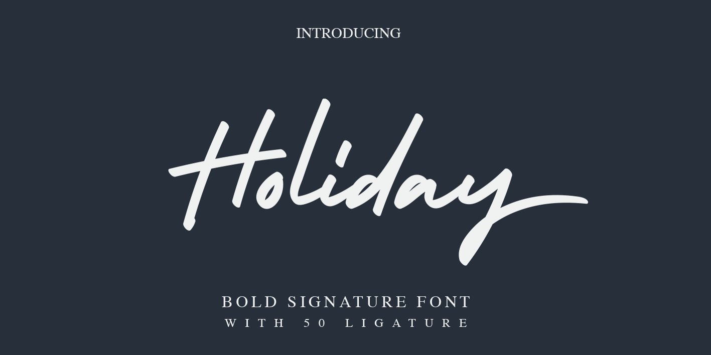 Holiday Font Free Download