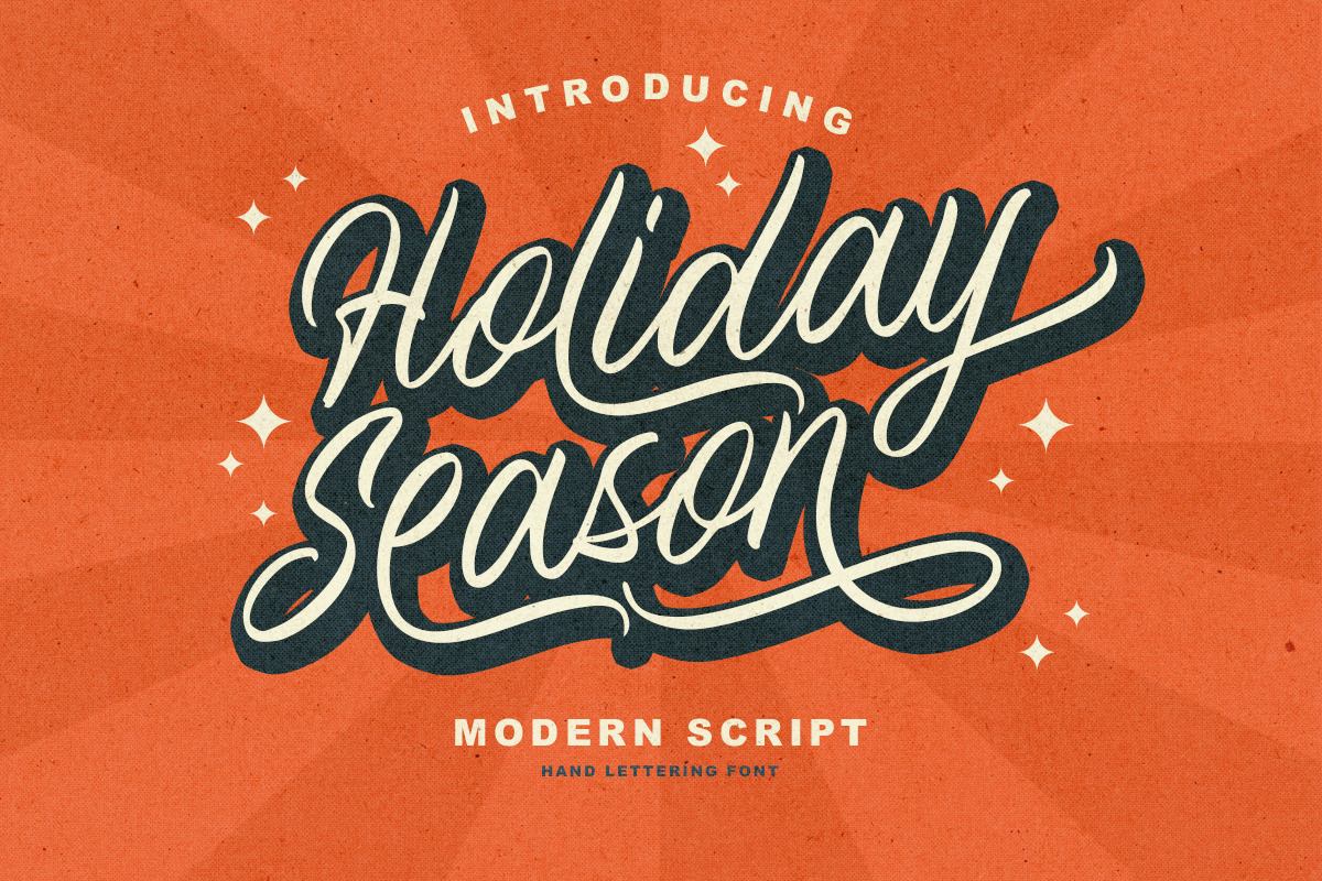 Holiday Season - Hand Lettering Font Free Download Free Download