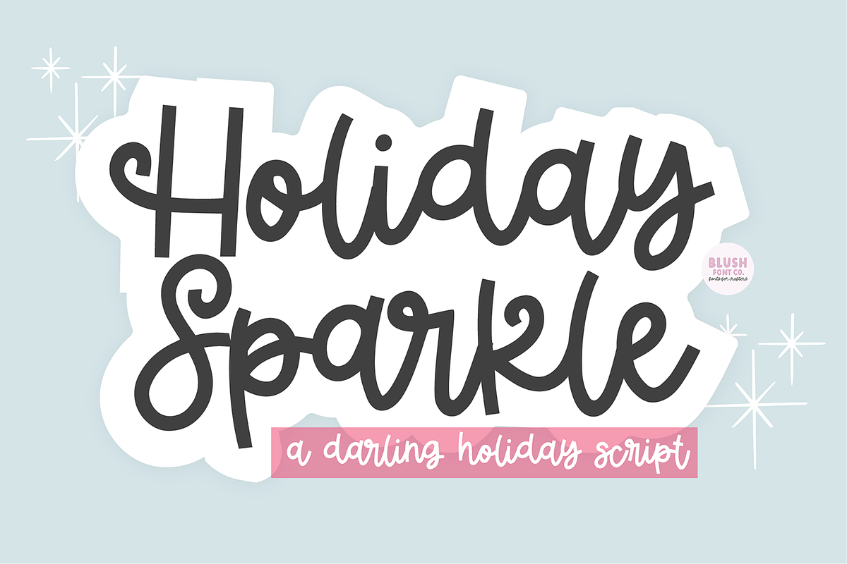 HOLIDAY SPARKLE Christmas Script Fon Free Download Free Download