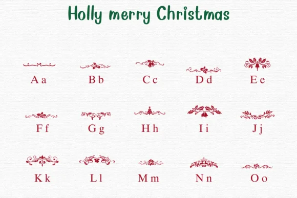 Holly Merry Christmas Font